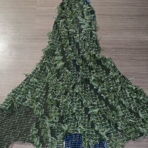 AKIRA Green Textured Maxi Dress